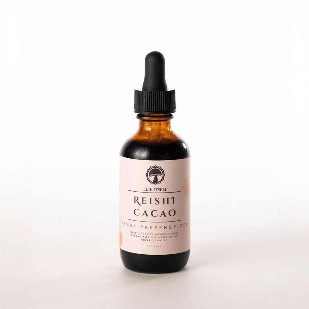 Reishi Cacao Tincture - Stress Relief and Relaxation Adaptogen Mushroom Supplement by Life Itself